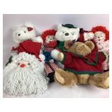 Raggedy Ann, Raggedy Andy, Santa, Teddy Bears