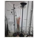 Floor Lamps (2) & Faux Floral Sprag