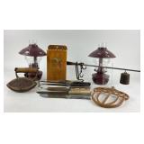 Oil Lanterns, Knives, Asbestos Sad Iron