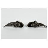 Sterling Marked Screw Back earrings 8.75g TW