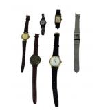 Wristwatches With Leather And Metal Bands