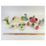 Made in Czechoslovakia Double head swan planter,