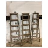 3 six-foot ladders