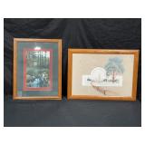 2 framed art prints