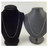 (2) .925 Sterling Silver Chains, Italy