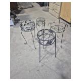 Metal Plant Stands (4) Approx. Height 22 inches