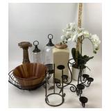 Pier 1 ï¿½Ceramic Jar, Pampered Chef Bowl, Lanterns,