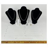 Costume Jewelry: .925 marked magnetic necklaces,