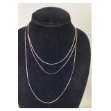 .925 Sterling Silver Chain 60 Inches Italy