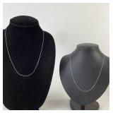 .925 Sterling Silver Chains, 18-inch, 22-inch