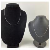 Two .925 Sterling Silver Chains, Italy