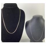 Two .925 Sterling Silver Chains, Italy