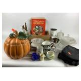 Ceramic Pumpkin, Glassware, Cookware, Figurines
