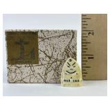 Carved Bone figure from Skagway, Akaska