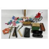 Sunglasses, Toy Figures, Straight Razors