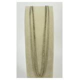 (2) 18 inch N/C .925 Sterling Chains 4.59g TW