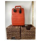 Quicksilver Gasoline Container, Woven Rectangular