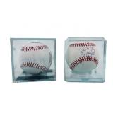 2 Signed Baseballs in cases