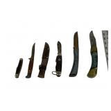 Folding Pocket Knives With Mixed Handles