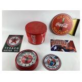 Coca-Cola, Texaco, Dukes of Hazzard Signs, Clock