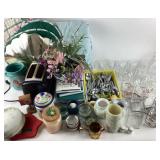 Glassware, Kitchenware, Candles, Mizpah Temple Gla