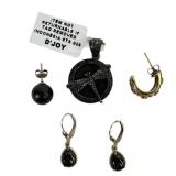 .925 Sterling Silver dragonfly pendant 6.00g TW