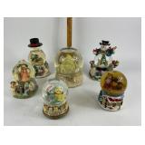 Snow Globes Featuring Snowme, Santa, Angel, Church