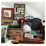 Home Decor Signs, Crates, Kitchenware, Textiles, H