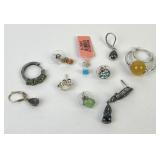 Un Matched  .925 Sterling Silver earrings, 19.09g