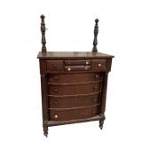 8 drawer wood dresser with mirror supports