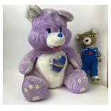 Care Bear Inspired Purple Plush, Sammy Skates Bear