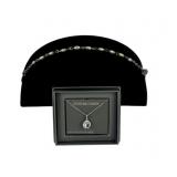 .925 Sterling Necklace with simulated Aquamarine