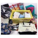 Canvas And Fabric Tote Bags With Towels