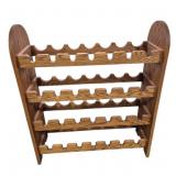 Wooden Wine Rack With Four Shelves