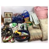 Household Items Including Bedding, Frames, Kitchen