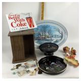 Coke Sign, Tray, MCM Toyo Musical Candy Dish, Salt