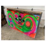 Bar w/ Corrugated sides, live edge wood top