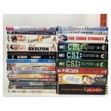 DVDs; CSI Seasons 1-3, The Three Stooges, Hollywoo