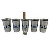 5 Colts NFL Bud light Aluminum Cups