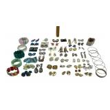 Costume Jewelry Lot, Earrings, Bracelets, Bangles