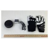 3rd Gen Alexa dot, with cord, powers on, Leather