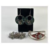 Mexico stamped Inlay bracelet 15.4g TW, Mexico