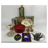 Tupperware, Stained Glass, Framed 1893 Marriage Ce