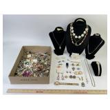 Costume Jewelry: Rhinestone Necklaces, gold tone