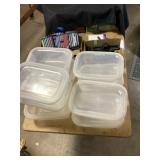 Plastic Storage Containers, Netgear Adapter, Vacuu