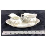 Royal Albert Haworth Creamer, Sugar Bowl, Tray