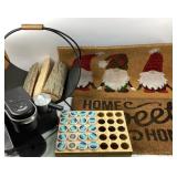 Keurig Coffee Maker, K-Cups, Log Holder, Door Mat