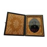 Tin Type Photograph in Embossed Case