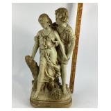 Marwal Chalkware Sculpted Figurine of Couple