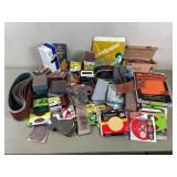 Large lot sandpaper, sanding belts, discs, pads